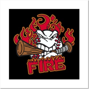 Fire Baseball Posters and Art